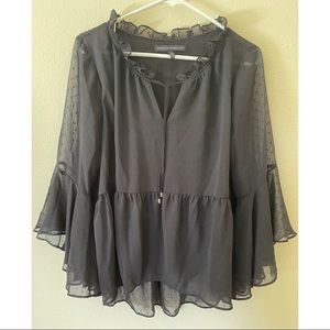 White House Black Market Three-Qrtr Sleeve Blouse